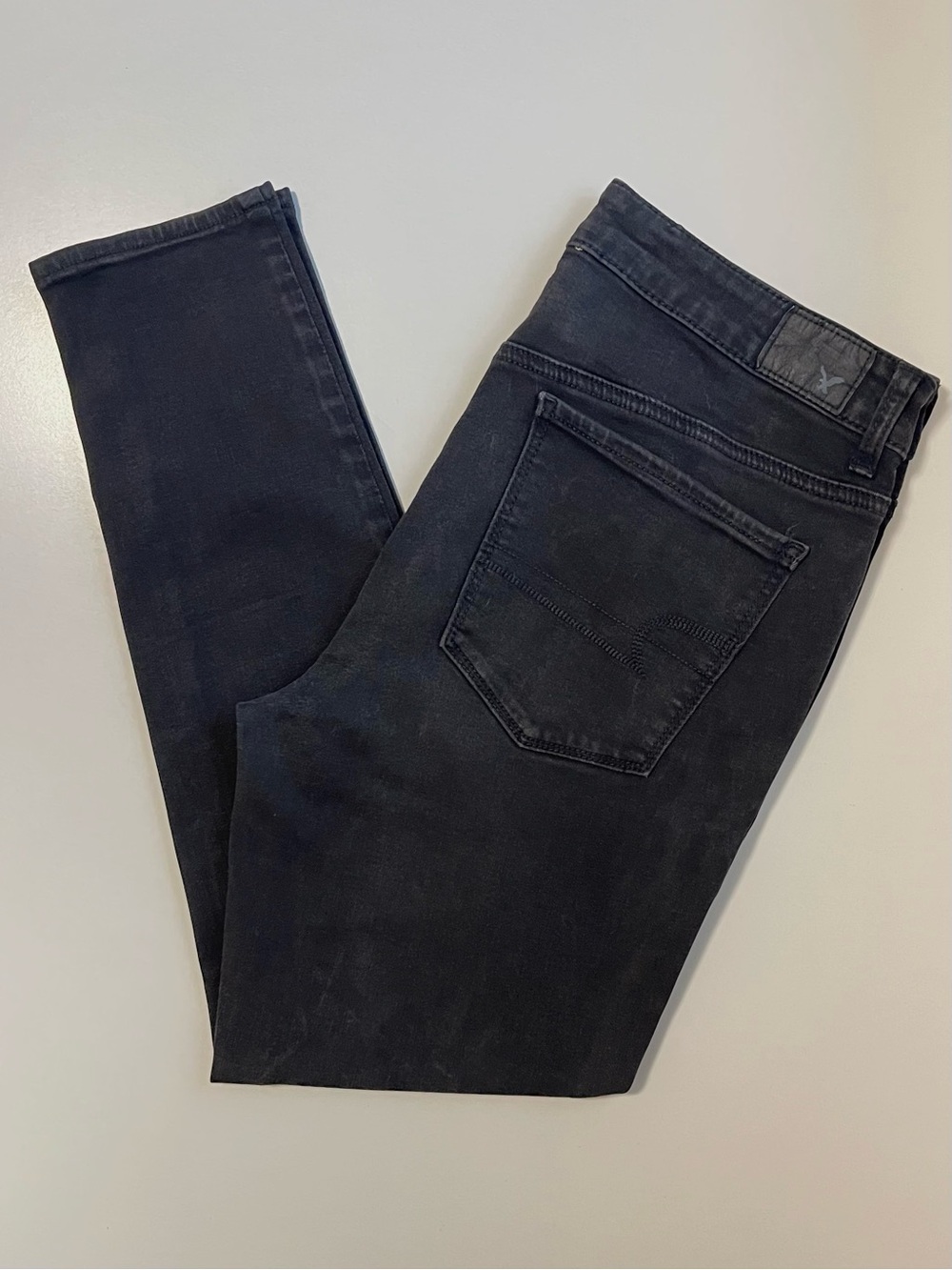 American Eagle Hi-Rise Jegging - Super Super Stretch Black Wash - Size 12 Short